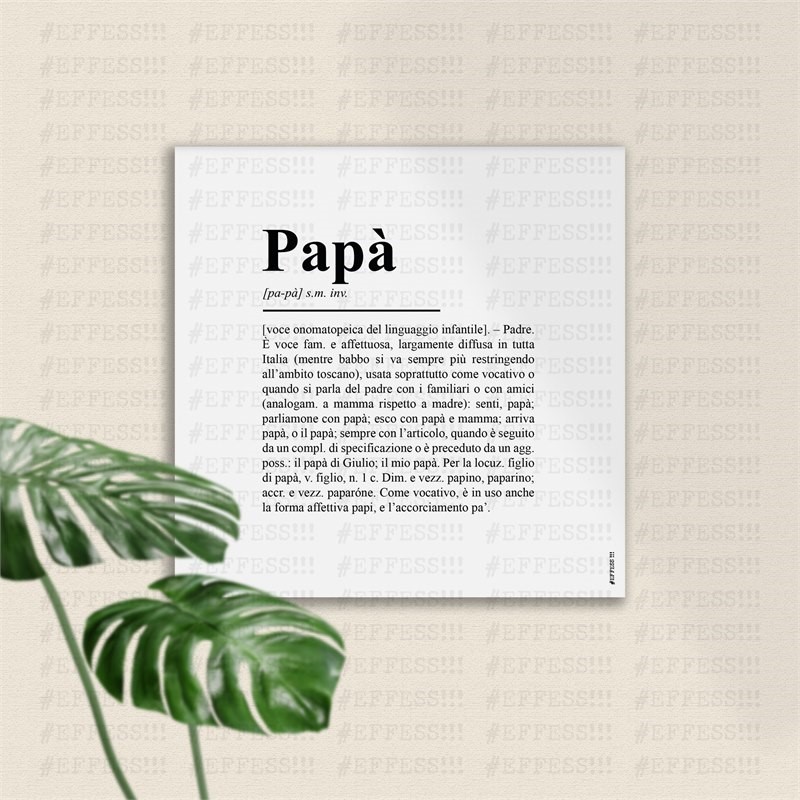 Quadretto - Festa del Papà - DEFINIZIONE PAPÀ