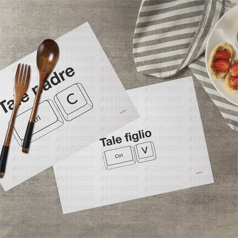 Tovagliette Americane Coppia - Festa del Papà - TALE PADRE TALE FIGLIO