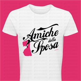 T-Shirt bianca Addio al Nubilato - Amiche della sposa