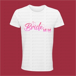 T-Shirt bianca Addio al Nubilato - Bride to be