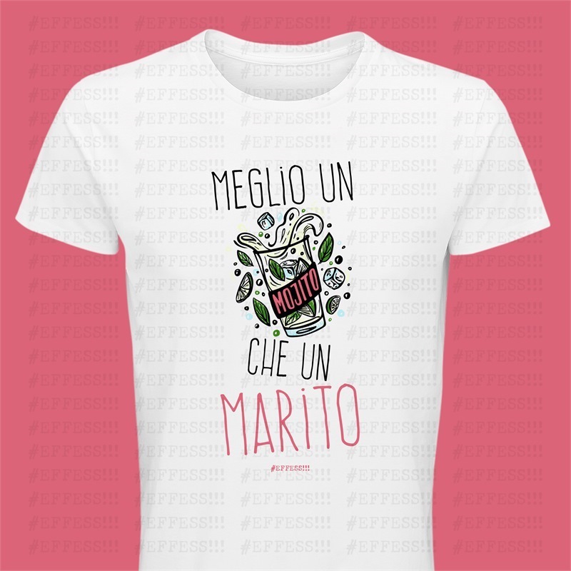 T-shirt meglio un mojito che un marito T-shirt meglio un mojito che un marito