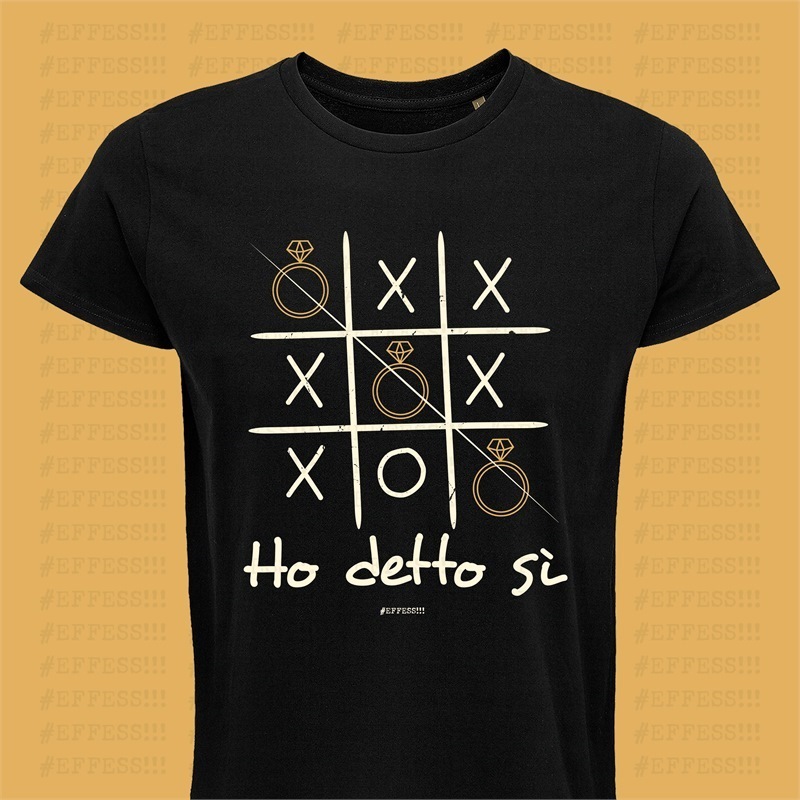 T-shirt tris ho detto sì nera T-shirt tris ho detto sì nera