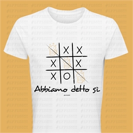 T-shirt tris abbiamo detto sì