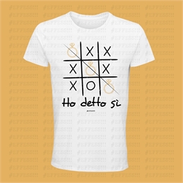 T-shirt tris ho detto sì bianca