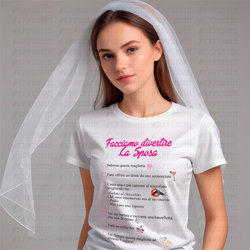 T-Shirt Addio al Nubilato - Facciamo divertire la sposa T-Shirt Addio al Nubilato - Facciamo divertire la sposa