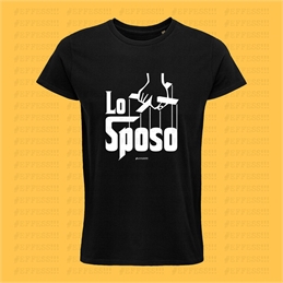 T-Shirt nera Addio al Celibato - Il Padrino
