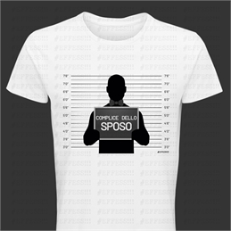 T-Shirt bianca Addio al Celibato - Complice dello sposo