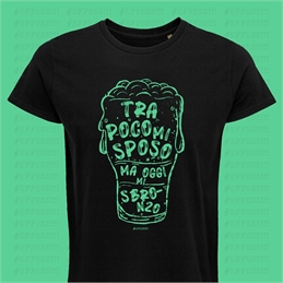 T-Shirt nera Addio al Celibato - Tra poco mi sposo ma oggi mi sbronzo