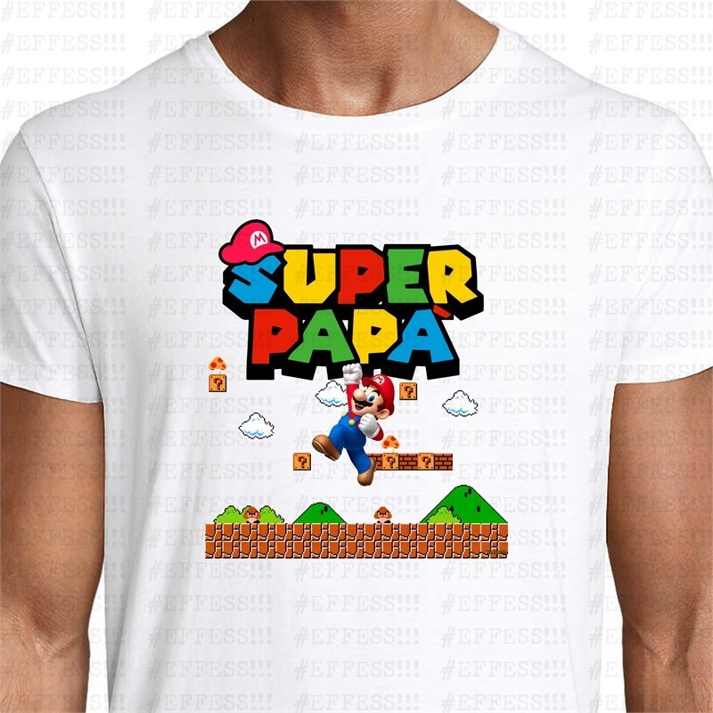T-Shirt - Festa del Papà - SUPER PAPÀ MARIO BROS