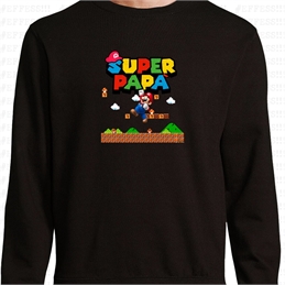 Felpa - Festa del Papà - SUPER PAPÀ MARIO BROS