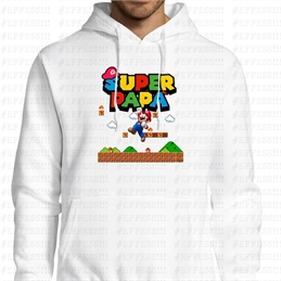 Felpa con cappuccio - Festa del Papà - SUPER PAPÀ MARIO BROS