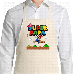 Grembiule Parannanza - Festa del Papà - Grembiule Parannanza - Festa del Papà - SUPER PAPÀ MARIO BROS
