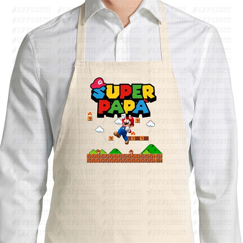 Grembiule Parannanza - Festa del Papà - Grembiule Parannanza - Festa del Papà - SUPER PAPÀ MARIO BROS