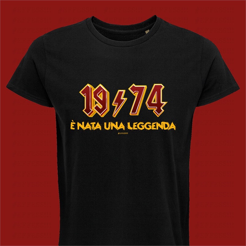 T-Shirt nera 50 Anni - 1974 è nata una leggenda
