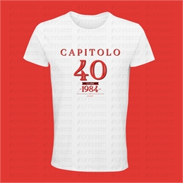 T-Shirt bianca 40 Anni - Capitolo 40 since 1984