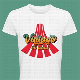 T-Shirt bianca 50 Anni - Vintage 50 anni
