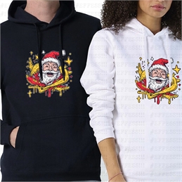 Felpa con Cappuccio Xmas - Funny Santa