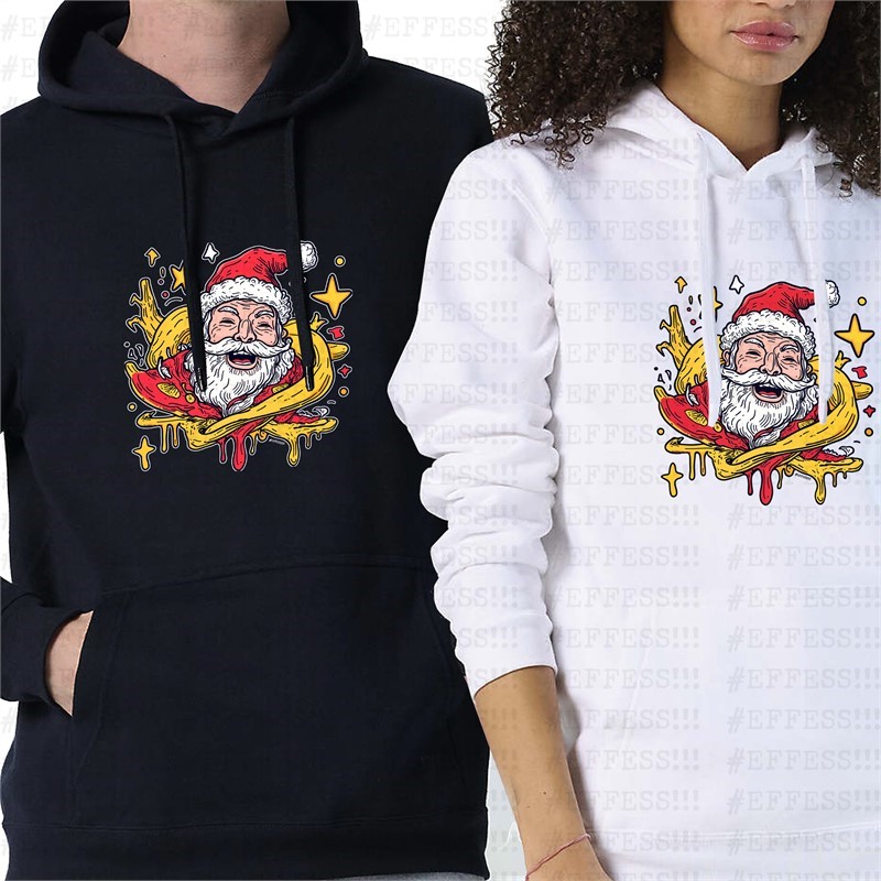 Felpa con Cappuccio Xmas - Funny Santa