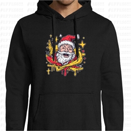 Felpa con Cappuccio Xmas - Funny Santa