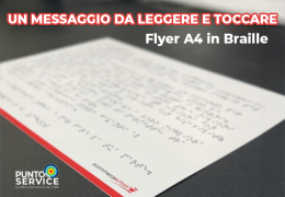 Flyer A4 in Braille - Un messaggio da leggere e toccare